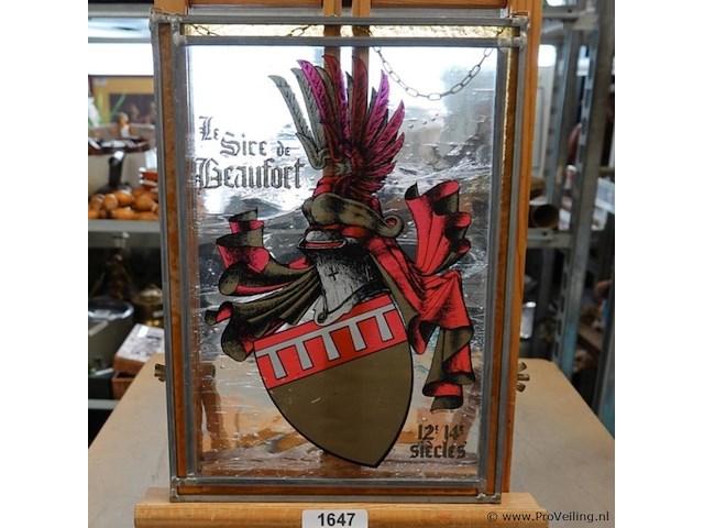 Glas in lood "le sire de beaufort - afbeelding 1 van  5
