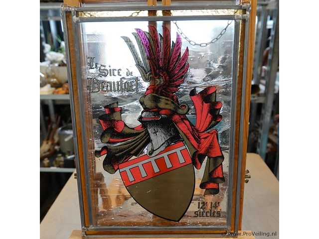 Glas in lood "le sire de beaufort - afbeelding 2 van  5