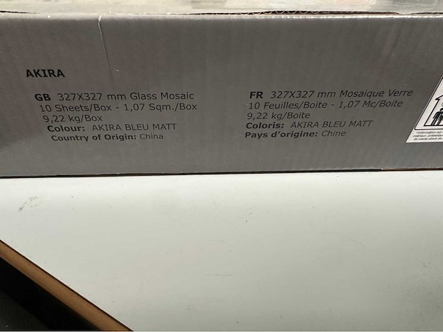 Glas mozaïek matjes akira bleu (49x) - afbeelding 3 van  5