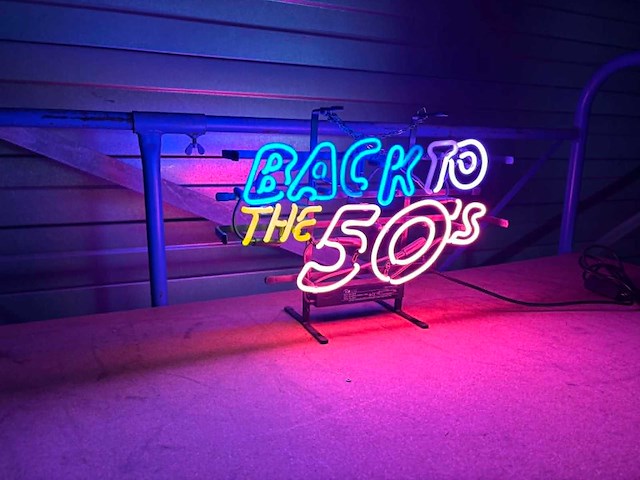 Glas neon back to the 50's - afbeelding 1 van  3