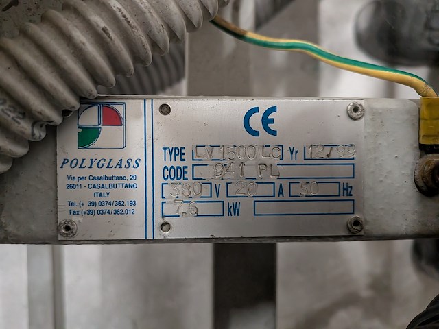 Glas wasstraat polyglass, lv1500lc, bouwjaar 1999 - afbeelding 7 van  20