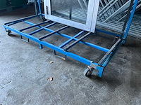 Glasbok v.v. transportwielen en sledes 215x100x220cm - afbeelding 3 van  4