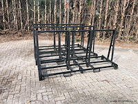 Glasbokken, staal - 220x65x100cm - 3 stuks - afbeelding 1 van  3