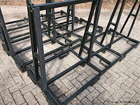 Glasbokken, staal - 220x65x100cm - 3 stuks - afbeelding 3 van  3