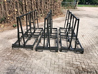 Glasbokken, staal - 220x65x100cm - 3 stuks - afbeelding 2 van  3