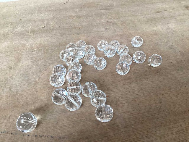 Glaskralen facetgeslepen helder 18 mm (2448x) - afbeelding 1 van  2