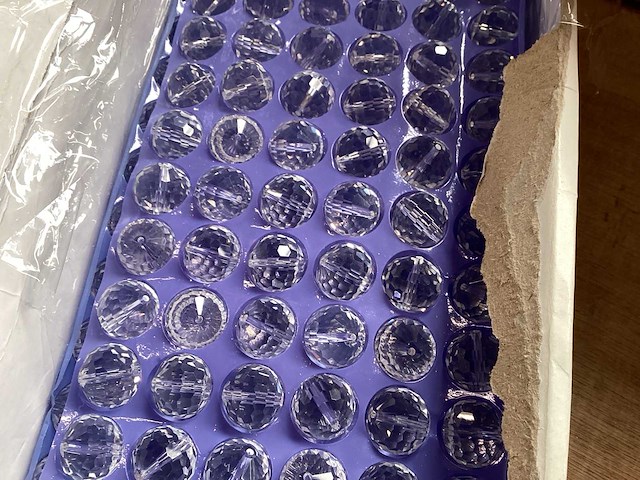 Glaskralen facetgeslepen helder 18 mm (2448x) - afbeelding 3 van  3