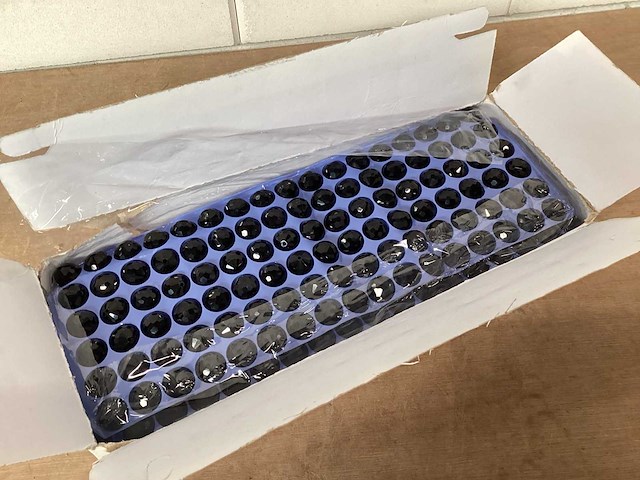 Glaskralen facetgeslepen zwart 18 mm (2448x) - afbeelding 2 van  2