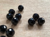Glaskralen facetgeslepen zwart 18 mm (2448x) - afbeelding 1 van  2