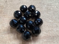 Glaskralen facetgeslepen zwart 18 mm (2448x) - afbeelding 2 van  2