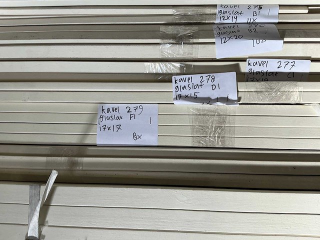 Glaslatten l3/l1/l2/a3/a4/b1/b2/c1/d1/f1/f3/f4/f5 (143x) - afbeelding 2 van  13