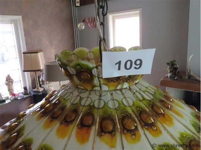 Glaspasta design lamp, felipe derflinger - afbeelding 3 van  5