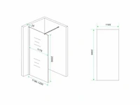 Glasplaat wiesbaden - slim spiegelrook naar helder glas - douche & badwand (120x200 cm) - afbeelding 2 van  5