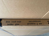 Glasplaat wiesbaden - slim spiegelrook naar helder glas - douche & badwand (90x200 cm) - afbeelding 6 van  7