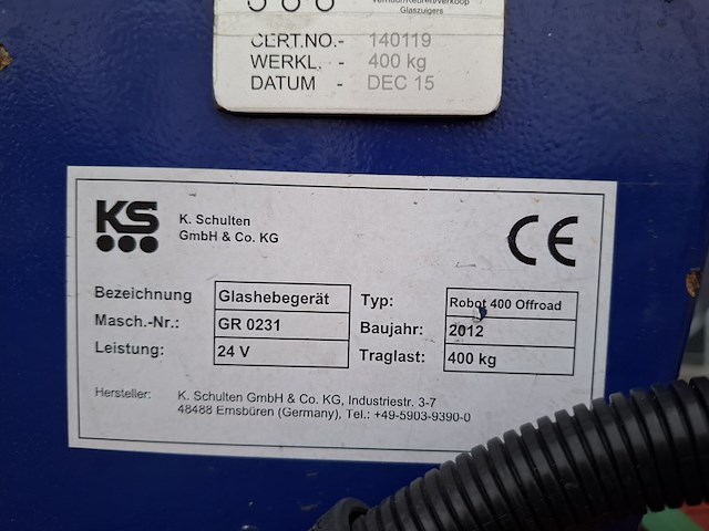 Glasrobot ks robot, robot 400 offroad, bouwjaar 2012 - afbeelding 4 van  31
