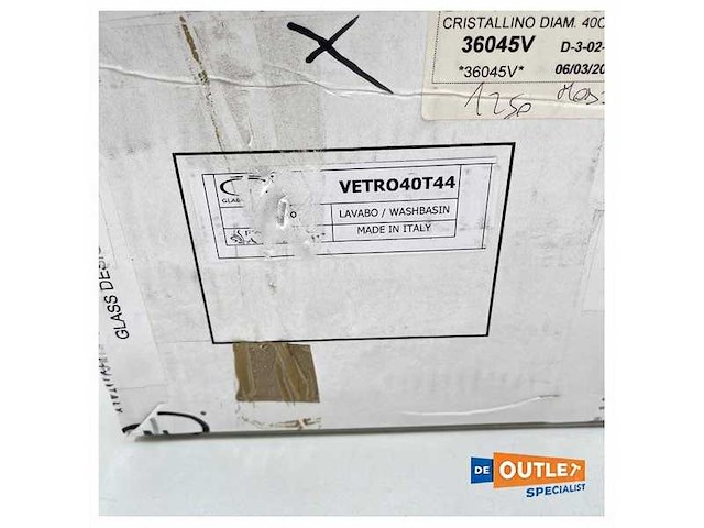 Glass design ø 40 cm washbasin glass brons - afbeelding 4 van  4