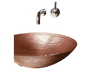 Glass design ø 40 cm washbasin glass bronze - afbeelding 1 van  10