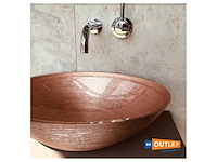 Glass design ø 40 cm washbasin glass bronze - afbeelding 8 van  10