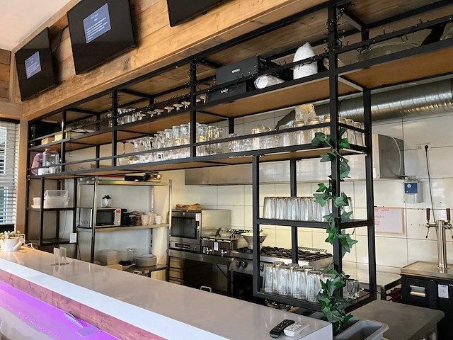 Glazen- en flessen rek staal - afbeelding 1 van  6