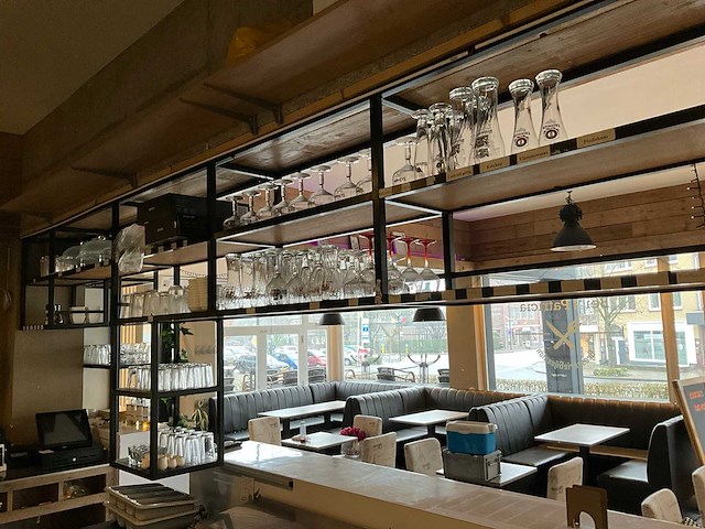 Glazen- en flessen rek staal - afbeelding 4 van  6