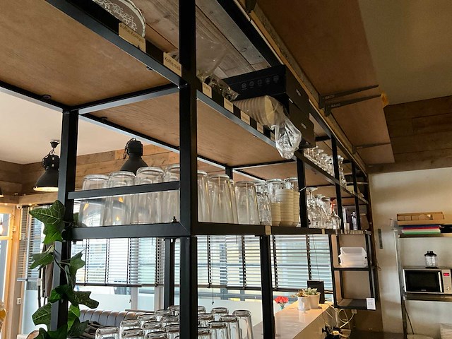 Glazen- en flessen rek staal - afbeelding 5 van  6