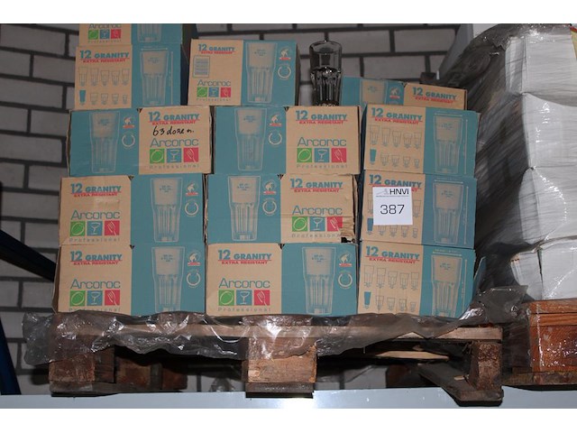 Glazen arcoroc granity 20 cl. 50 dozen op pallet. 1200 glazen. - afbeelding 1 van  2