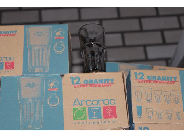 Glazen arcoroc granity 20 cl. 50 dozen op pallet. 1200 glazen. - afbeelding 2 van  2