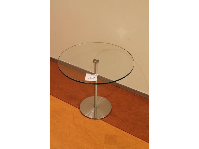 Glazen bijzettafel met doorsnede 50 cm. - afbeelding 2 van  2