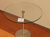 Glazen bijzettafel met doorsnede 50 cm. - afbeelding 2 van  2