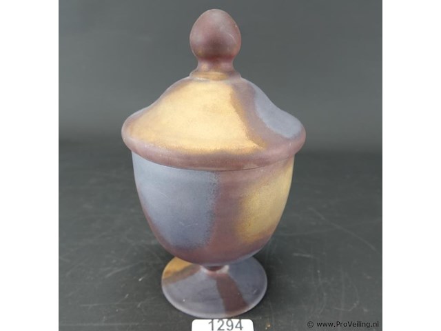 Glazen dekselvaas - afbeelding 1 van  5