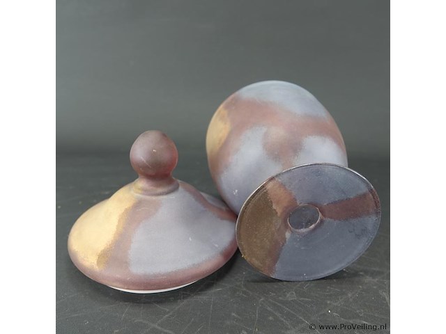 Glazen dekselvaas - afbeelding 5 van  5