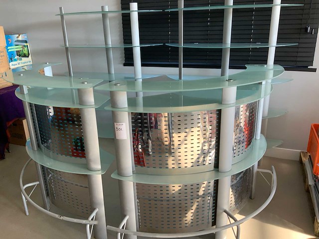 Glazen design barmeubel 4-delig - afbeelding 5 van  5