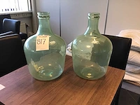 Glazen flesvazen (2x)