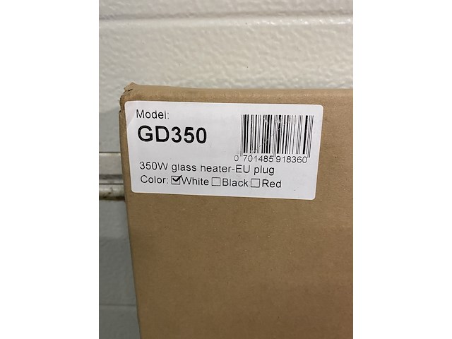 Glazen infraroodpaneelverwarming 350 watt, sun direct, gd350, wit - afbeelding 4 van  5