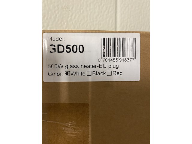 Glazen infraroodpaneelverwarming 500 watt, sun direct, gd500, wit - afbeelding 5 van  5