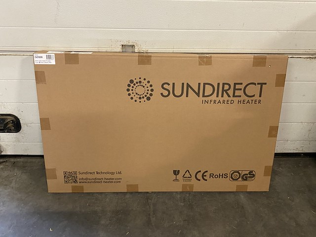 Glazen infraroodpaneelverwarming 500 watt, sun direct, gd500, wit - afbeelding 2 van  6