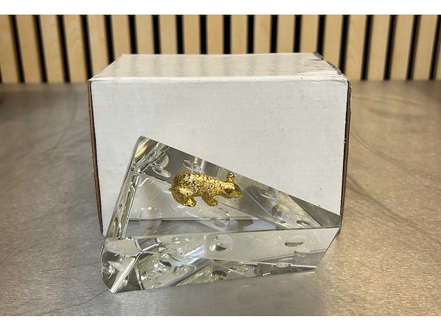 Glazen kaas met muis 12x5,5 cm (166x) - afbeelding 1 van  4