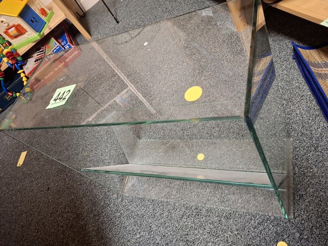 Glazen lektuurbak 43 cm breed en 40 cm hoog - afbeelding 2 van  3