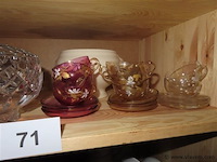 Glazen, pique fleur, email, chocolademallen enz…. - afbeelding 2 van  3