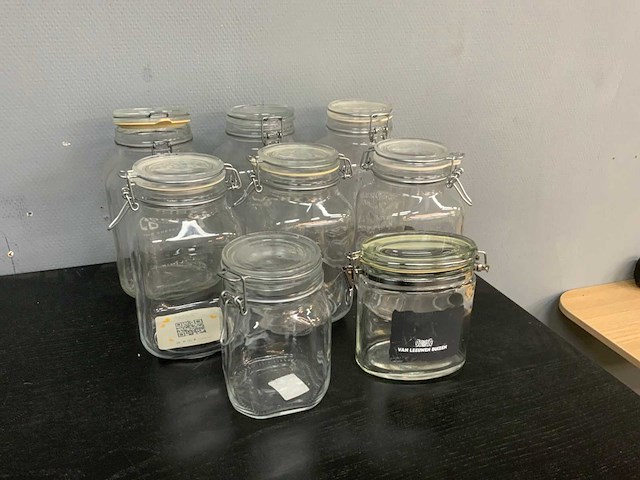 Glazen pot (8x) - afbeelding 1 van  6