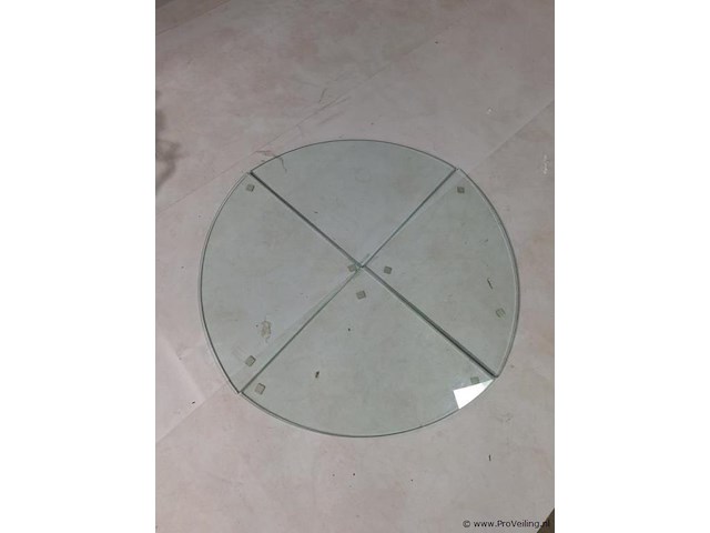 Glazen tafelblad ø 84cm - afbeelding 1 van  3