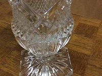 Glazen vaas ( kristal?) - afbeelding 2 van  4