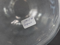 Glazen vaas met ribbels, ontworpen door andries dirk copier voor de glasfabriek leerdam in de jaren 50. - afbeelding 5 van  5