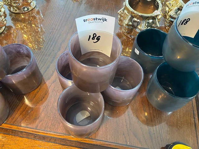 Glazen vaasjes (4x) - afbeelding 3 van  3