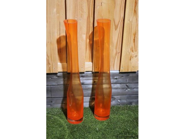 Glazen vazen - ø 12cm x 97cm (h - set van 2 stuks - afbeelding 1 van  3