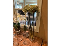 Glazen vazen met kunstbloemen (13x) - afbeelding 2 van  3