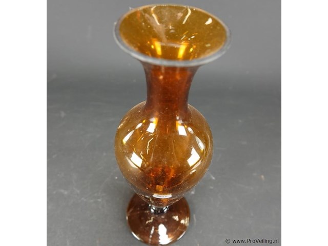 Glazen voetvaas - afbeelding 3 van  5