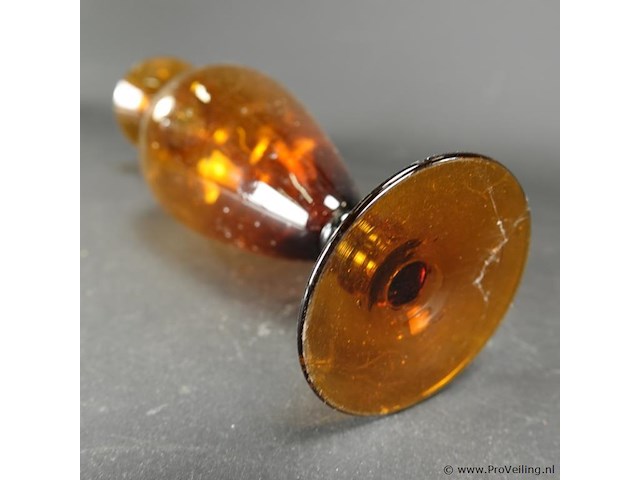 Glazen voetvaas - afbeelding 5 van  5