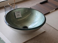 Glazen waskom met doorsnede 42 cm. - afbeelding 1 van  2
