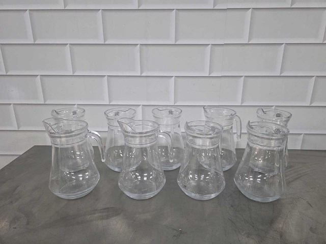 Glazen water schenkkan (9x) - afbeelding 1 van  4